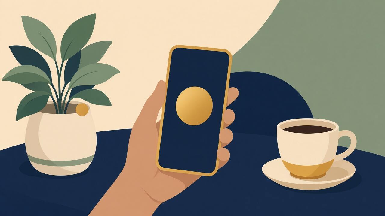 Example illustration of a phone with one button. Not a client website.